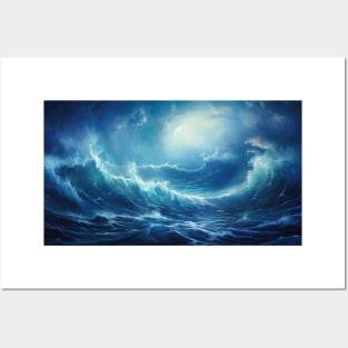 Moonlight Over Stormy Seas Posters and Art